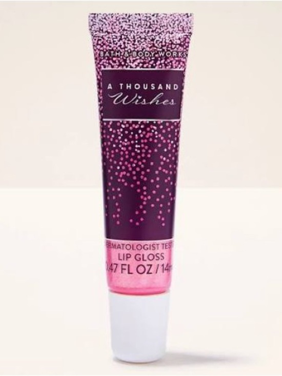Bath & Body Works Other - Bath & Body Works A Thousand Wishes Pink Glitter Lip Gloss